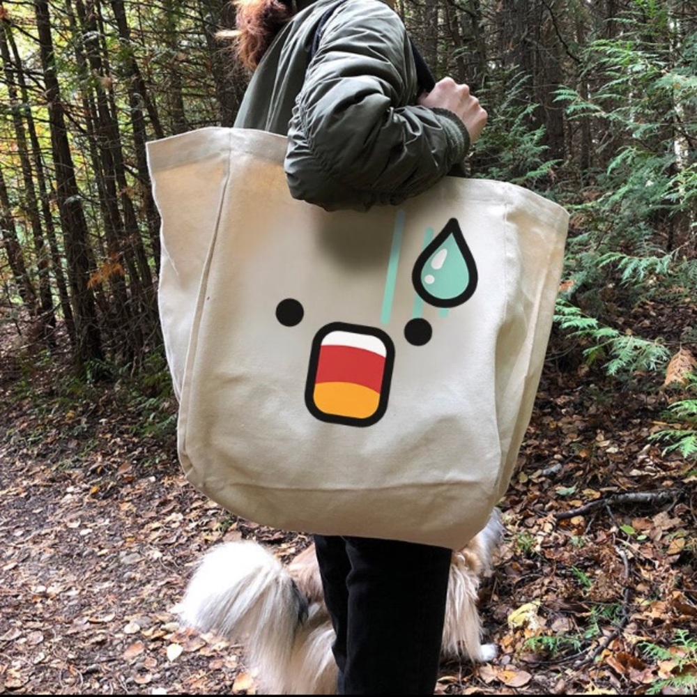 Personalized Emoji Canvas Tote Bags